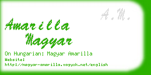 amarilla magyar business card